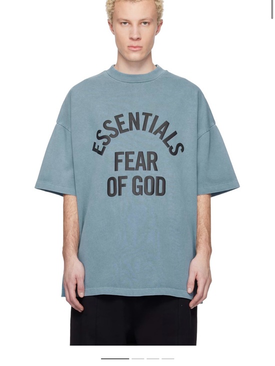 Fear of God Other - Fear of God Essentials Oversized Blue Graphic T-Shirt